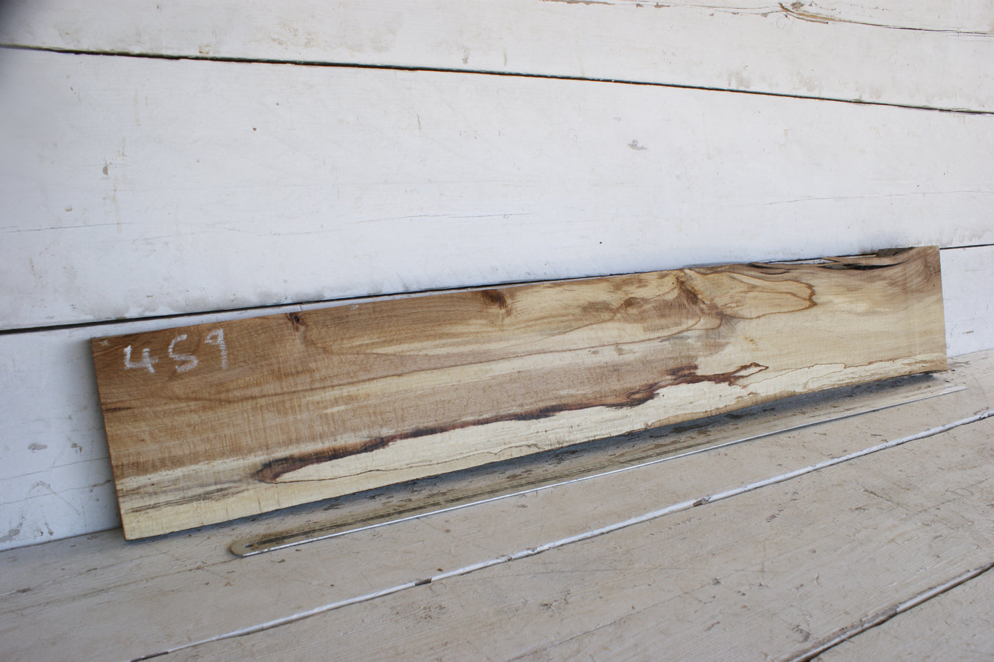 (459) SPALTED BEECH, HARDWOOD 1139 L x 200 - 160 W x 37 D (mm)