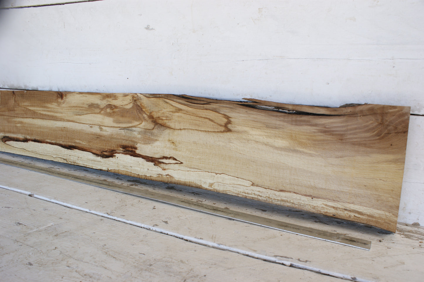 (459) SPALTED BEECH, HARDWOOD 1139 L x 200 - 160 W x 37 D (mm)