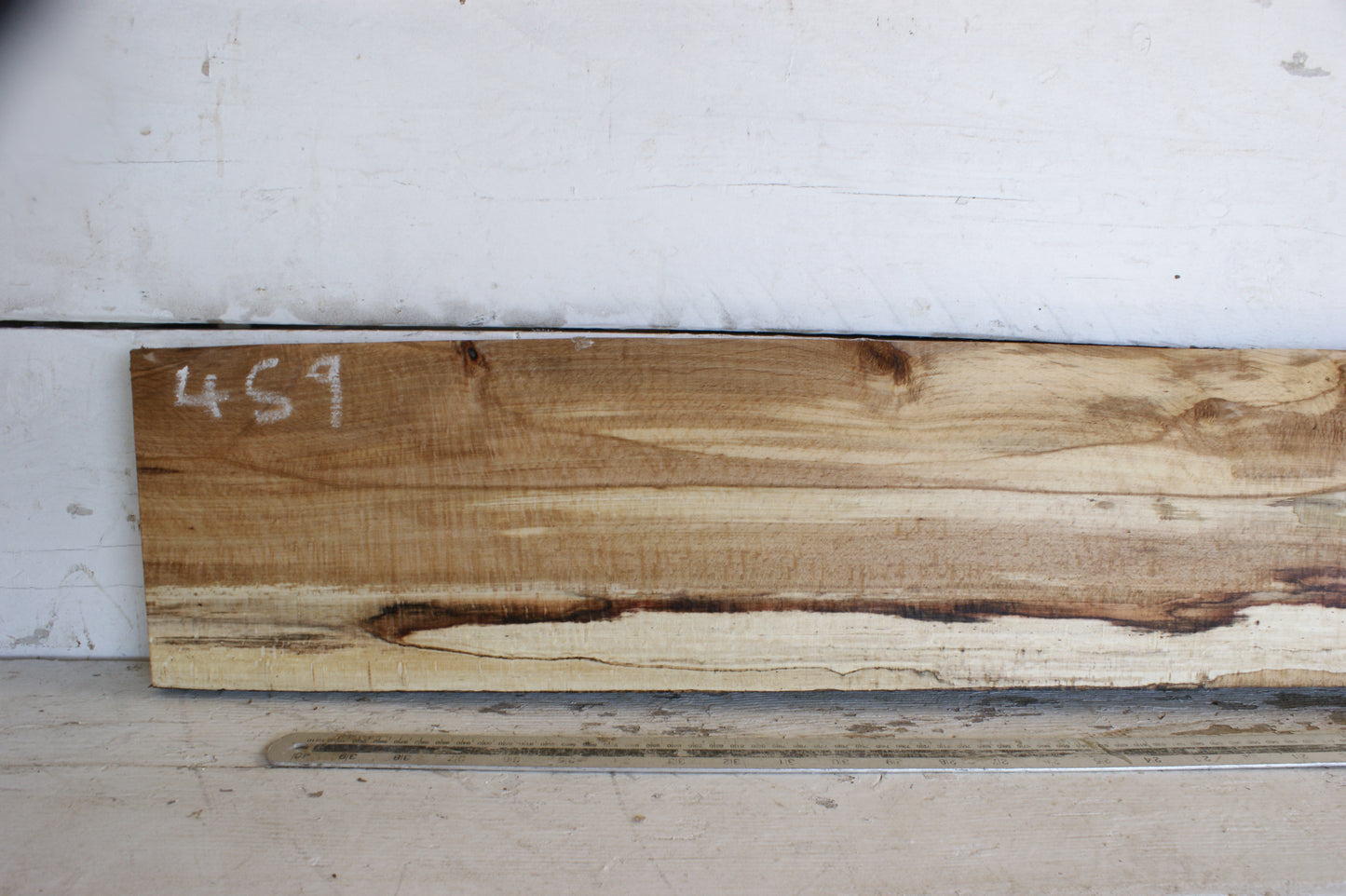 (459) SPALTED BEECH, HARDWOOD 1139 L x 200 - 160 W x 37 D (mm)