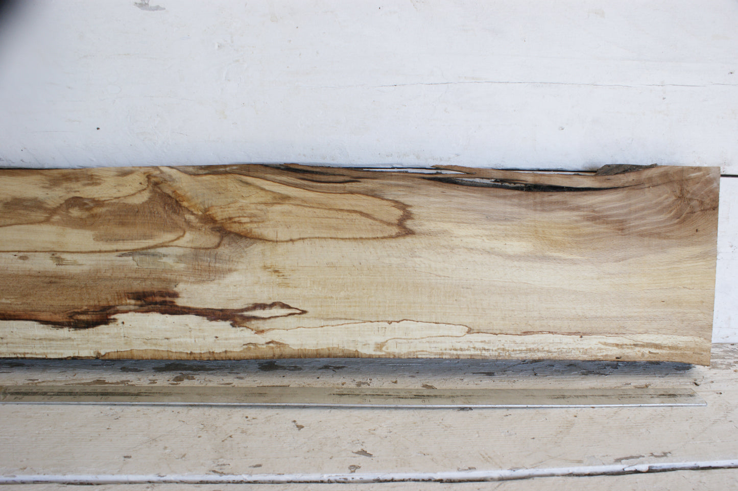 (459) SPALTED BEECH, HARDWOOD 1139 L x 200 - 160 W x 37 D (mm)