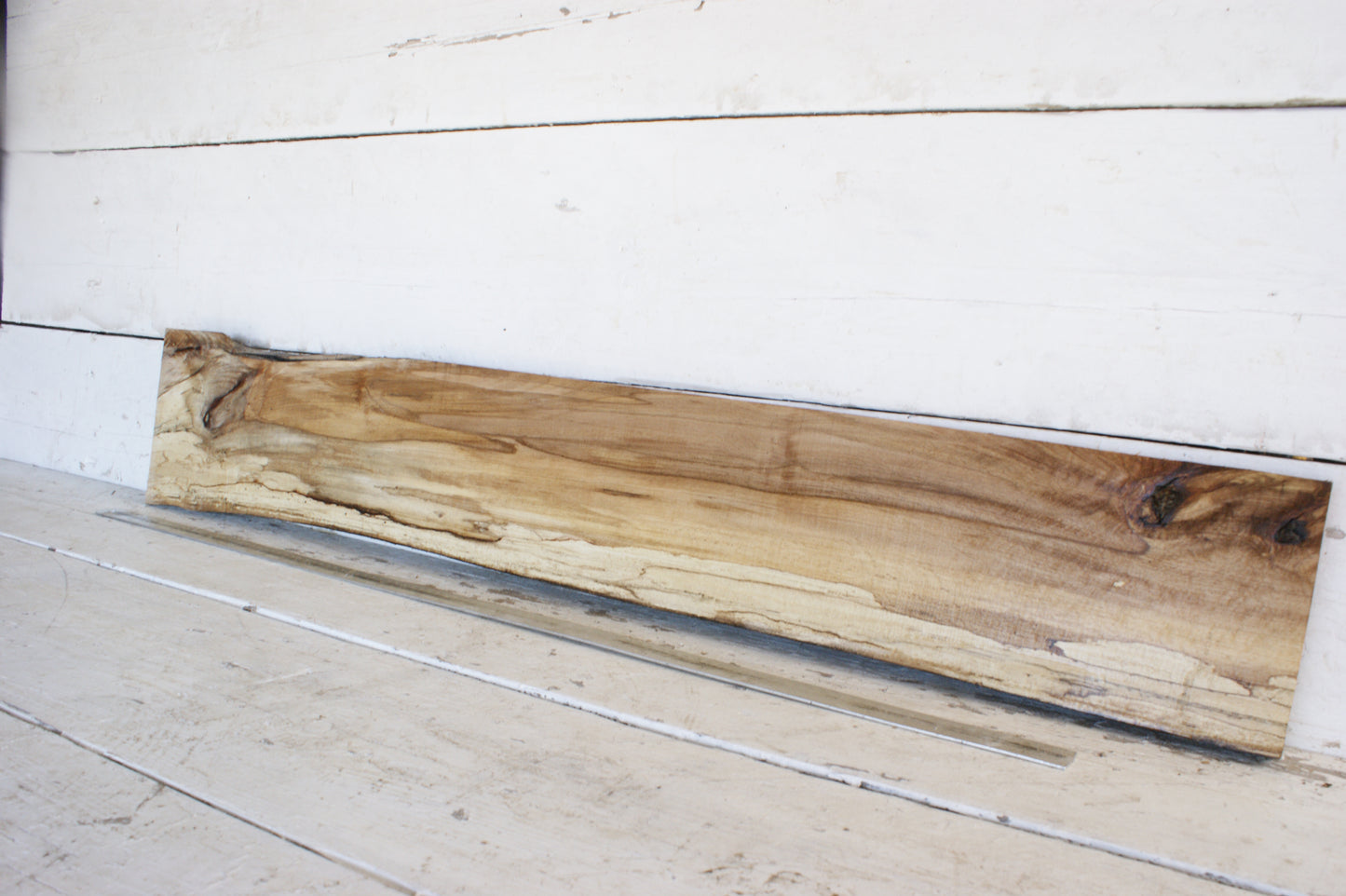 (459) SPALTED BEECH, HARDWOOD 1139 L x 200 - 160 W x 37 D (mm)