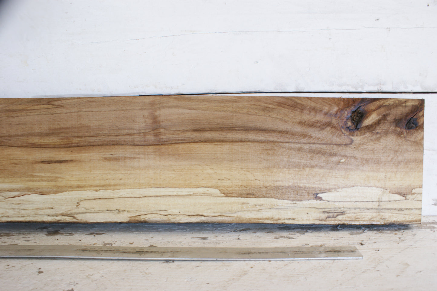 (459) SPALTED BEECH, HARDWOOD 1139 L x 200 - 160 W x 37 D (mm)
