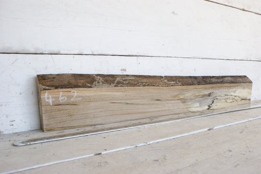 (462) SPALTED BEECH, HARDWOOD 830 L x 130 - 116 W x 37 D (mm)