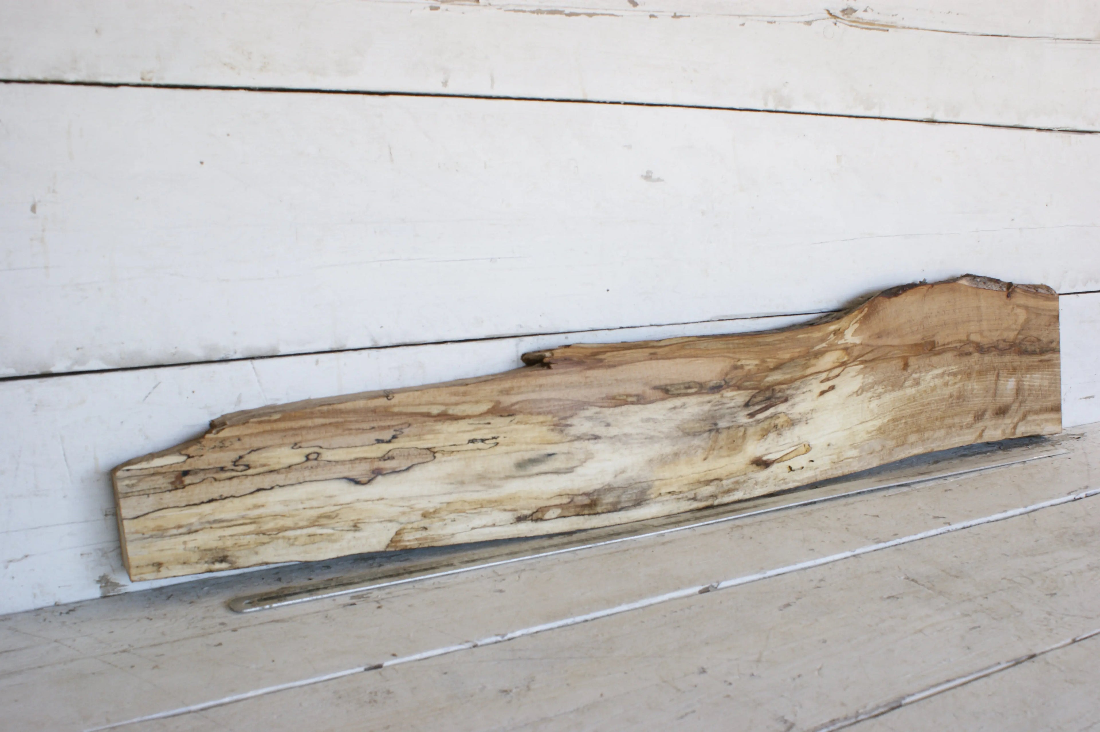 (463) SPALTED BEECH, HARDWOOD 1157 L x 202 - 91 W x 37 D (mm) SPALTED BEECH