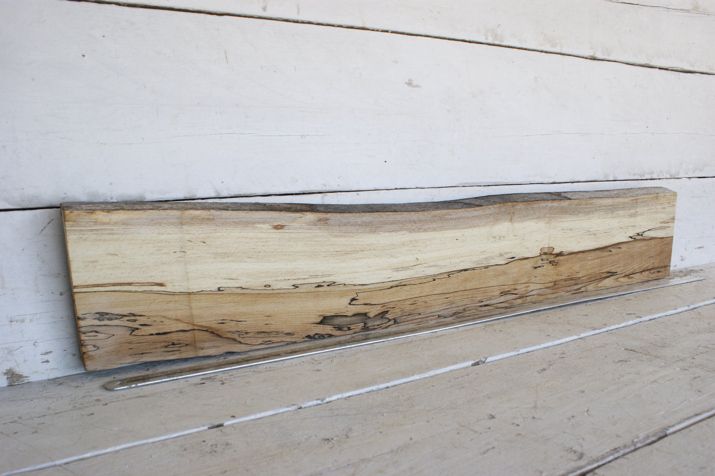 (465) SPALTED BEECH, HARDWOOD 1020 L x 175 - 161 W x 37 D (mm)
