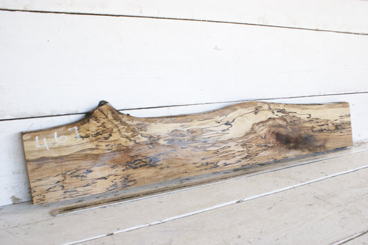 (467) SPALTED BEECH, HARDWOOD 1044 L x 196 - 155 W x 37 D (mm)