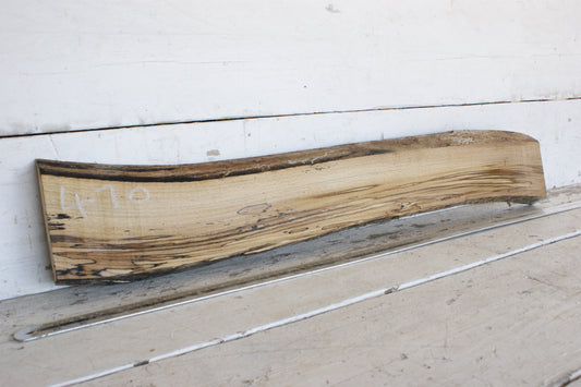 (470) SPALTED BEECH, HARDWOOD 829 L x 146 - 124 W x 37 D (mm)