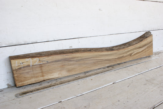 (472) SPALTED BEECH, HARDWOOD 1010 L x 186 - 111 W x 37 D (mm)