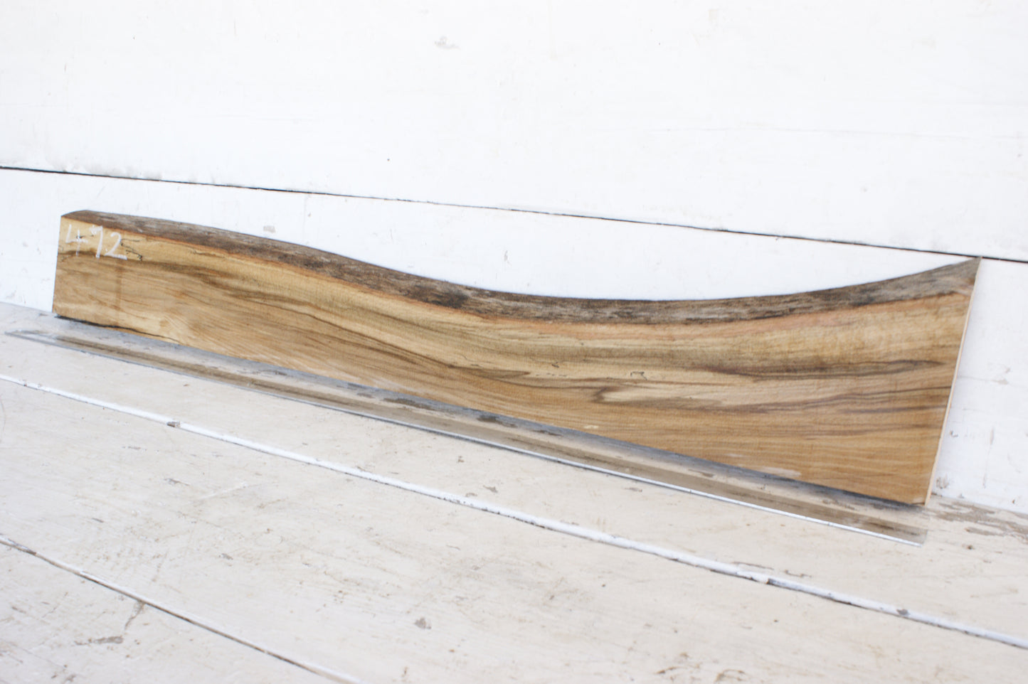 (472) SPALTED BEECH, HARDWOOD 1010 L x 186 - 111 W x 37 D (mm)