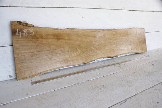 (483) AIR DRIED ENGLISH OAK, HARD WOOD 1164 L x 333 - 222  W x 34 D (mm)