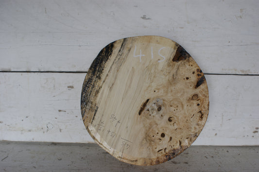 Burr Horse Chestnut wood turning blank 13 W x 1 3/4 D Inches (415)