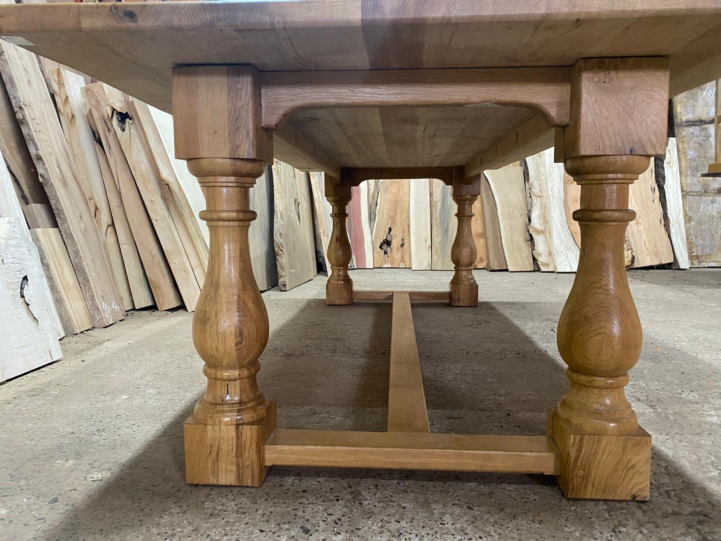 Solid oak refectory table 8-10 seater