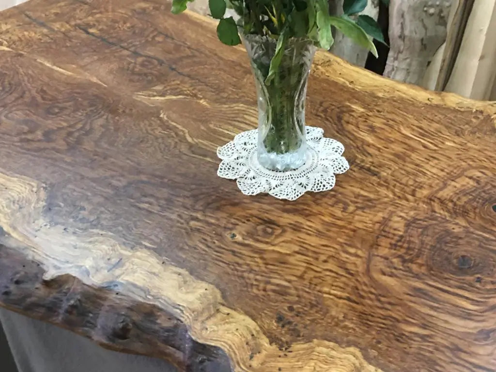 Book Matched Burr Brown Oak Coffee Table (small) Oak & Burr Oak