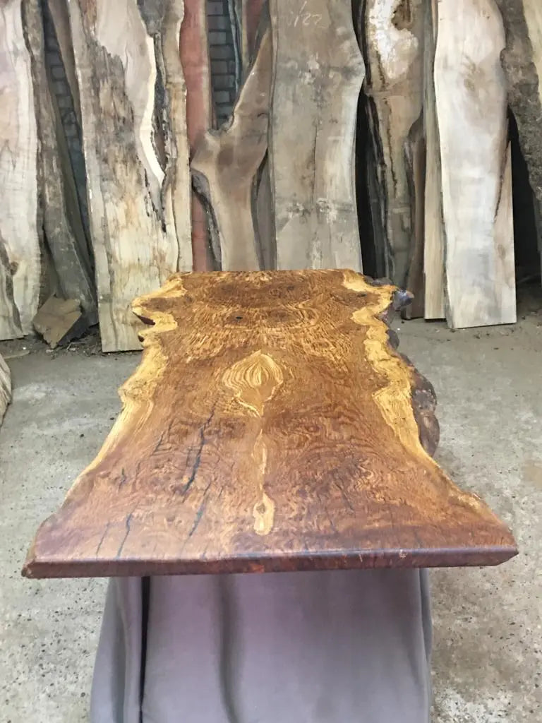 Book Matched Burr Brown Oak Coffee Table (small) Oak & Burr Oak