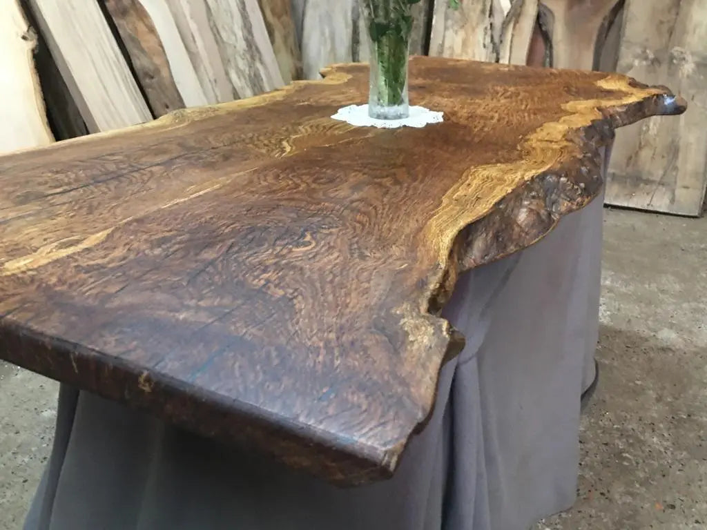 Book Matched Burr Brown Oak Coffee Table (small) Oak & Burr Oak