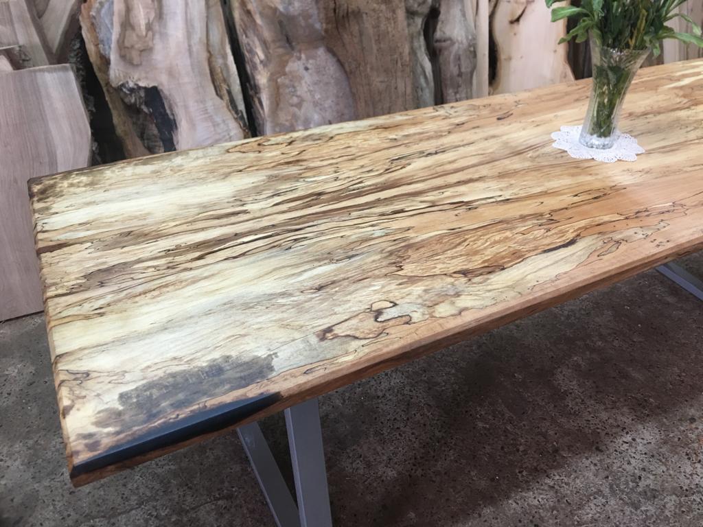 Book Matched Spalted Beech Table