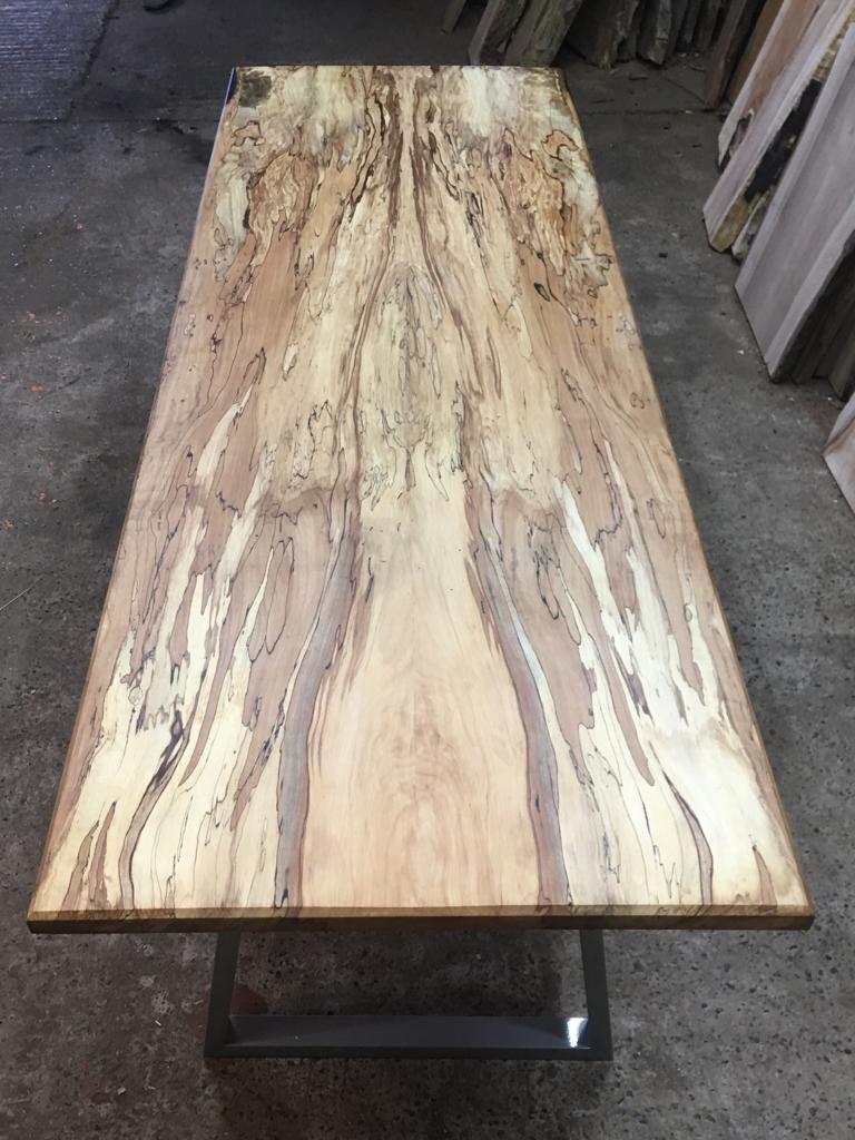 Book Matched Spalted Beech Table