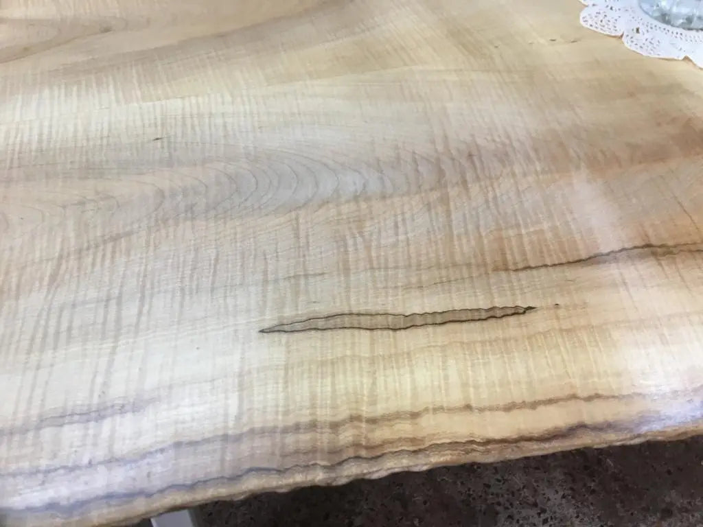 Book Matched Rippled Sycamore Table Dining Tables