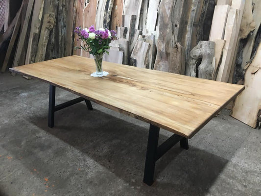 Book Matched Wych Elm Dining Table