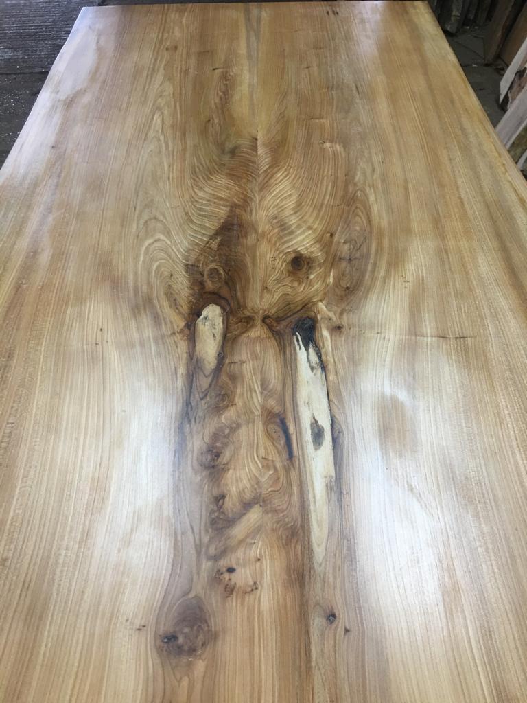 Book Matched Wych Elm Dining Table