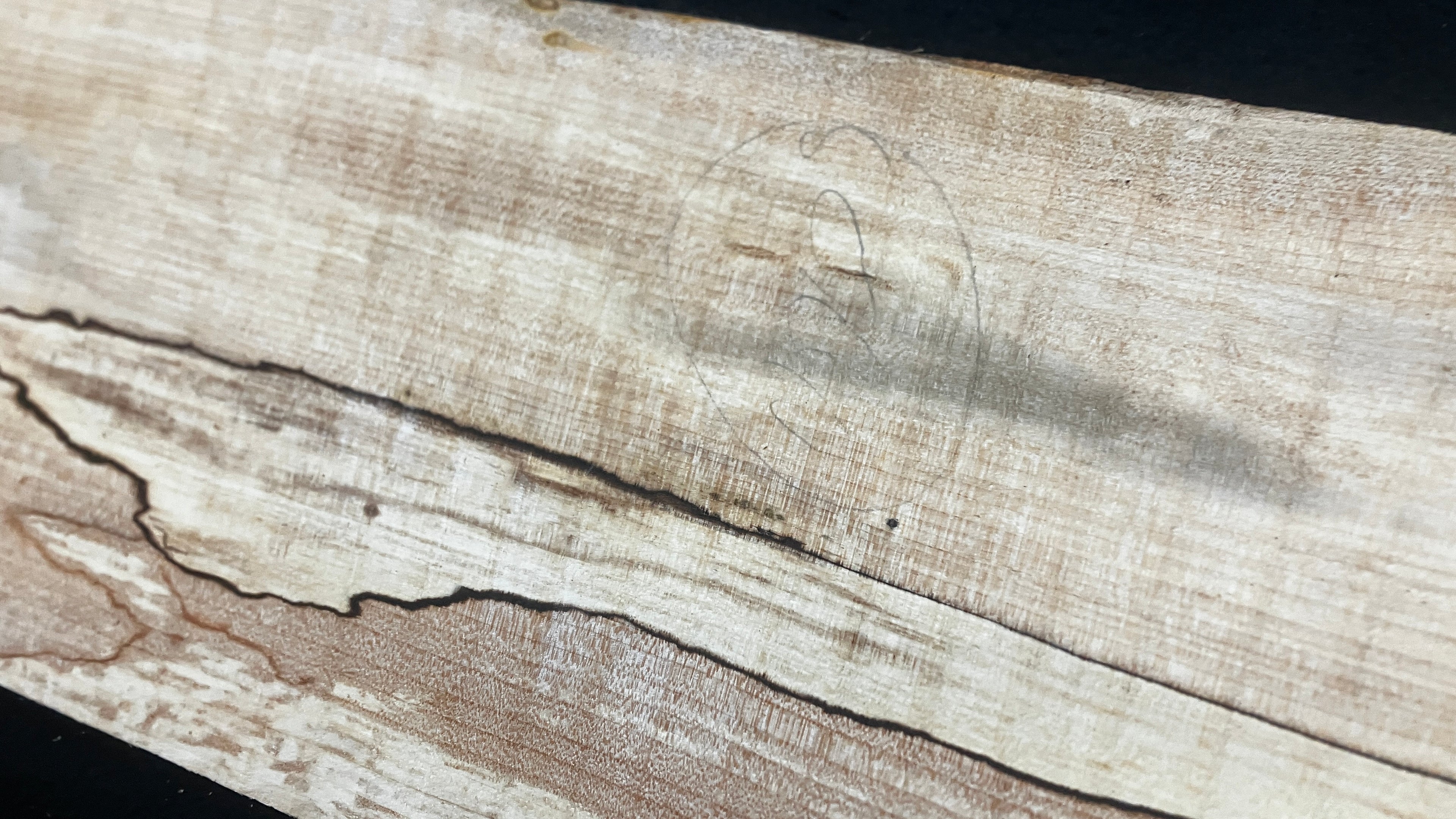 Sycamore tone wood, craft wood 645 L x 232 W x 18 D (mm)    (955)