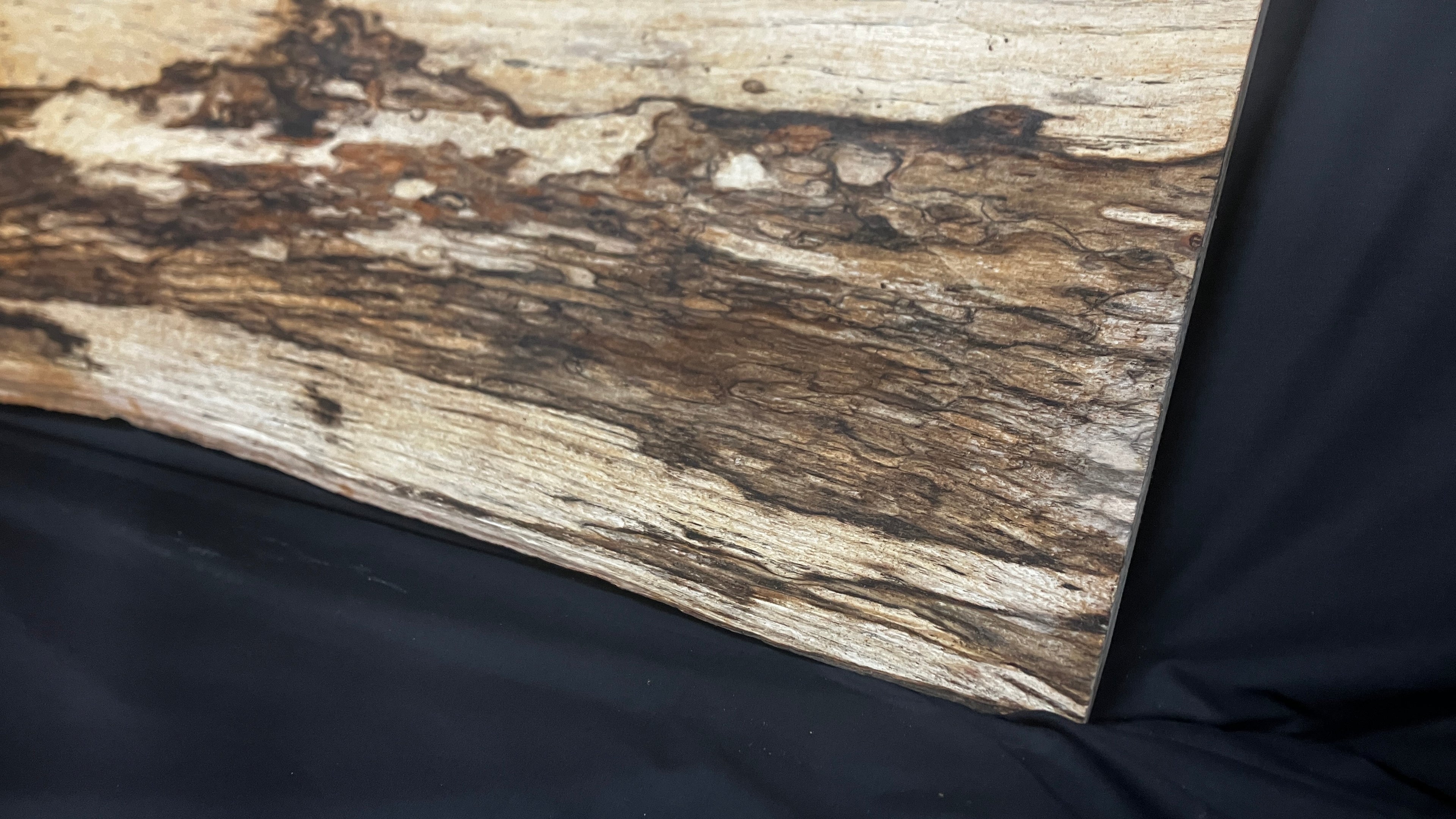 Spalted ash hardwood boards, shelving 1212 L x 401 W x 37 D (mm) (793)