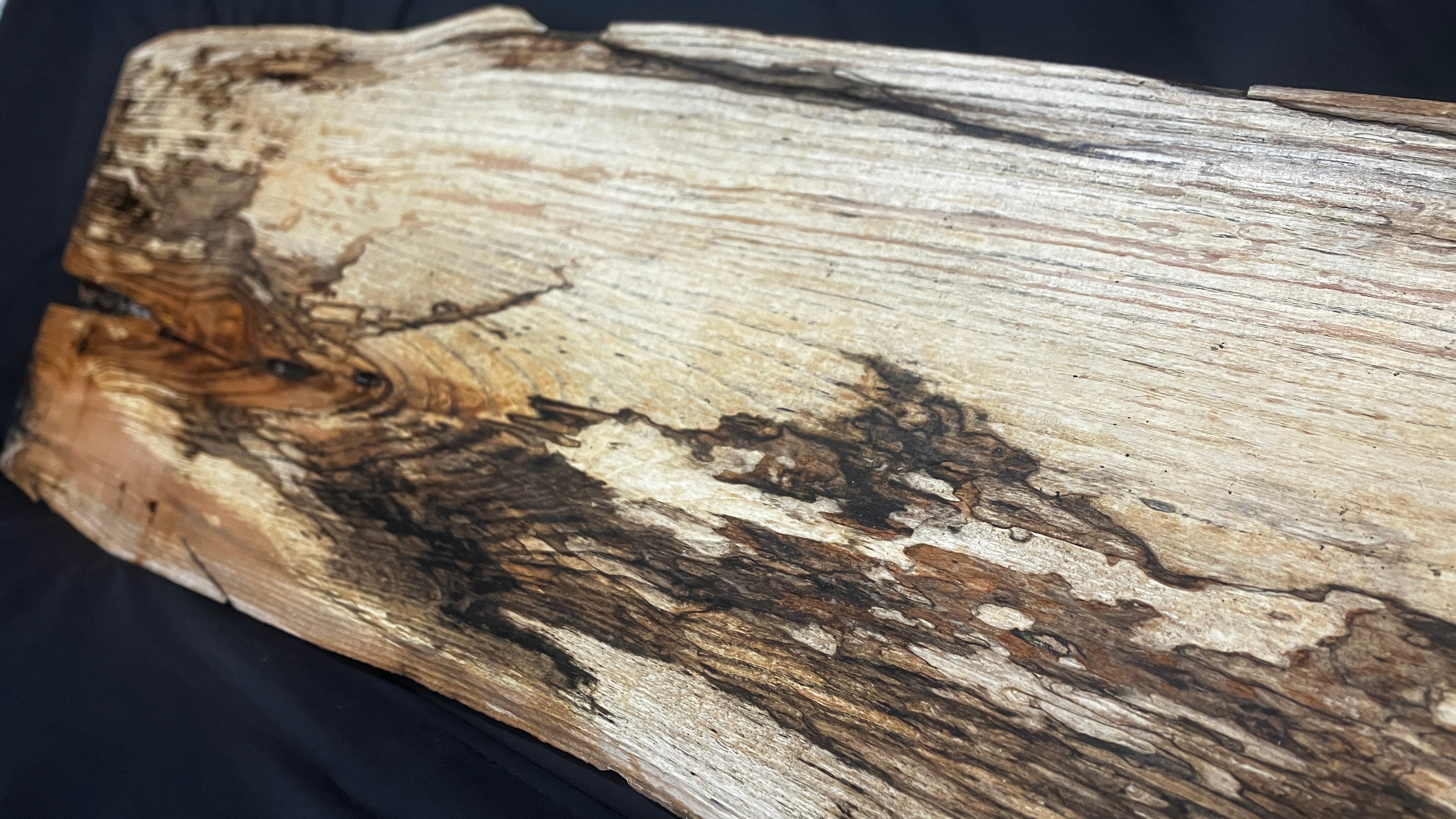 Spalted ash hardwood boards, shelving 1212 L x 401 W x 37 D (mm) (793)