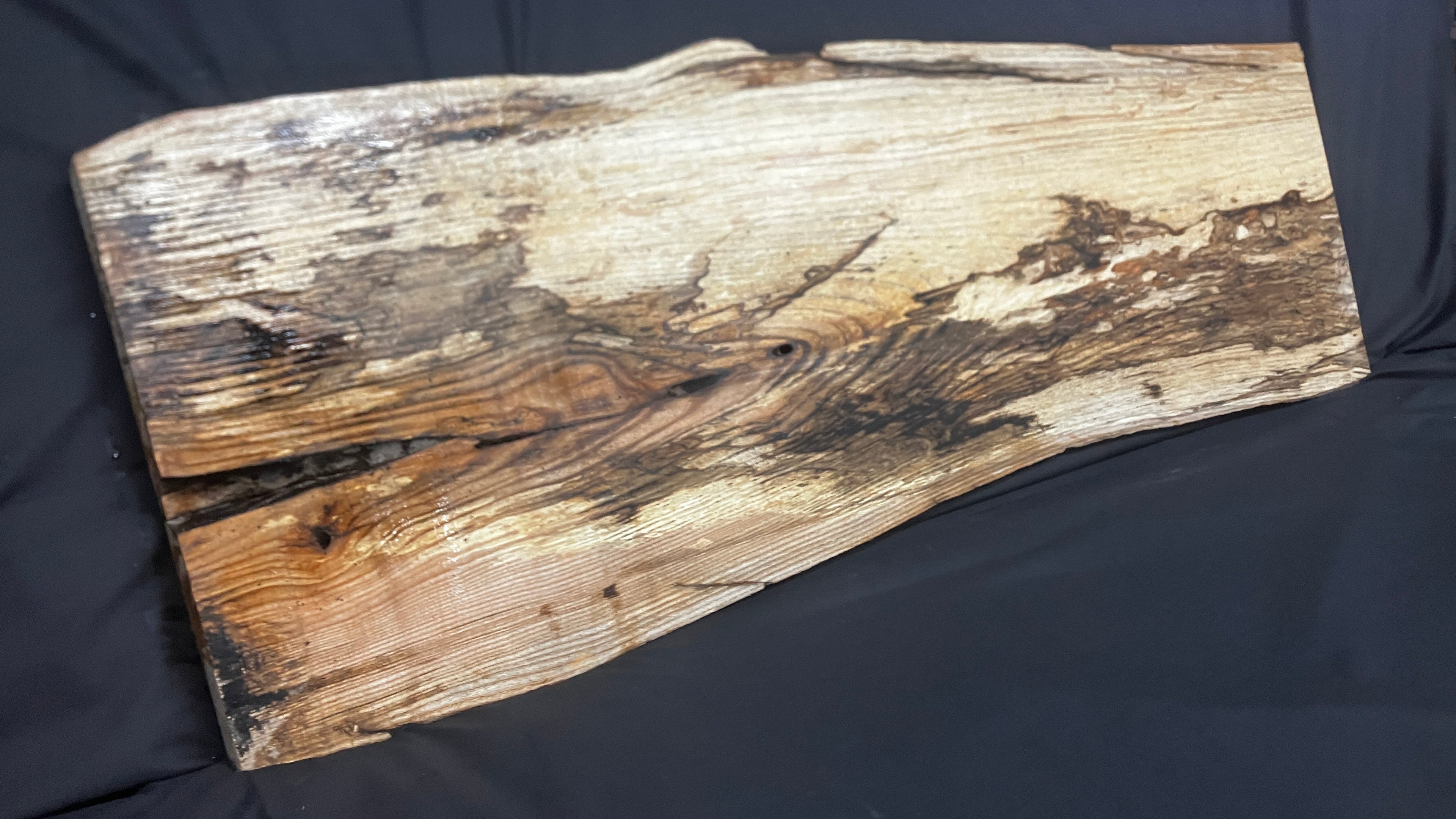 Spalted ash hardwood boards, shelving 1212 L x 401 W x 37 D (mm) (793)