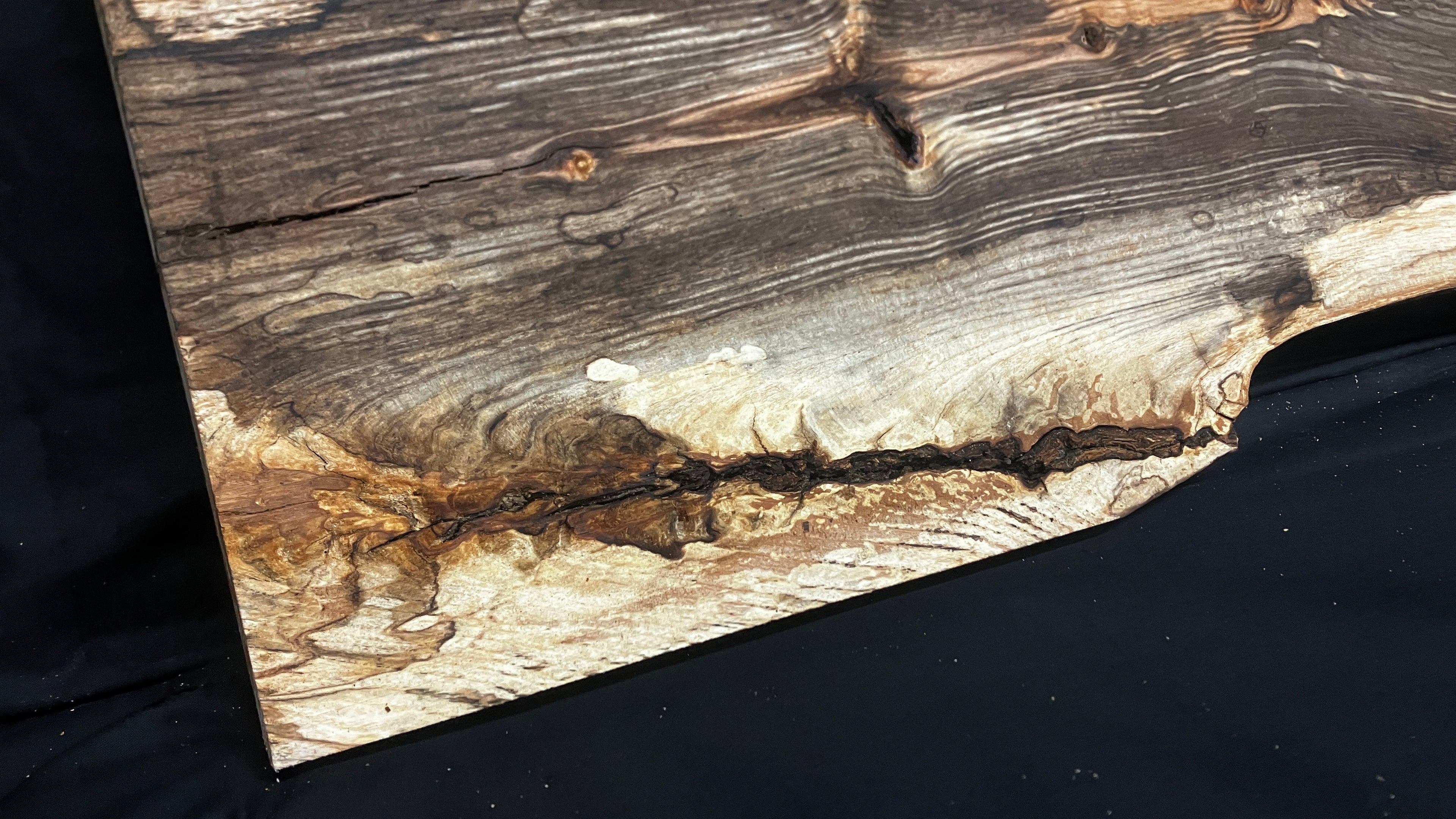 Spalted ash hardwood boards, shelving 1205 L x 300 W x 37 D (mm) (794)