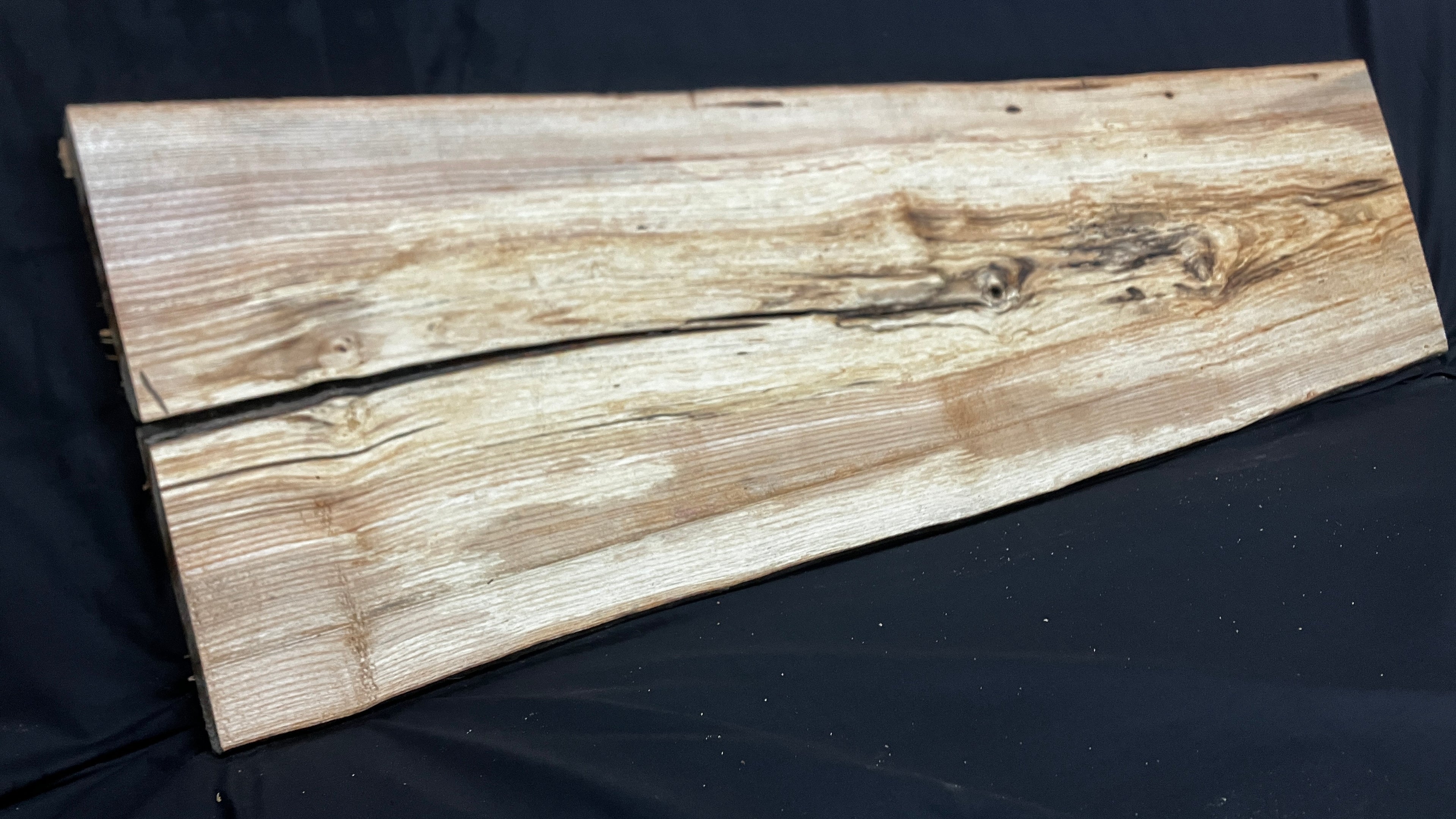 Spalted ash hardwood boards, shelving 1200 L x 320 W x 31 D (mm) (796)
