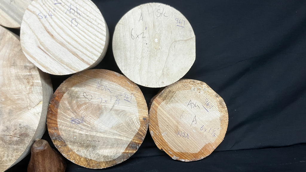 x6 mixed grade and mixed dry hardwood turning blank bundles  (967)