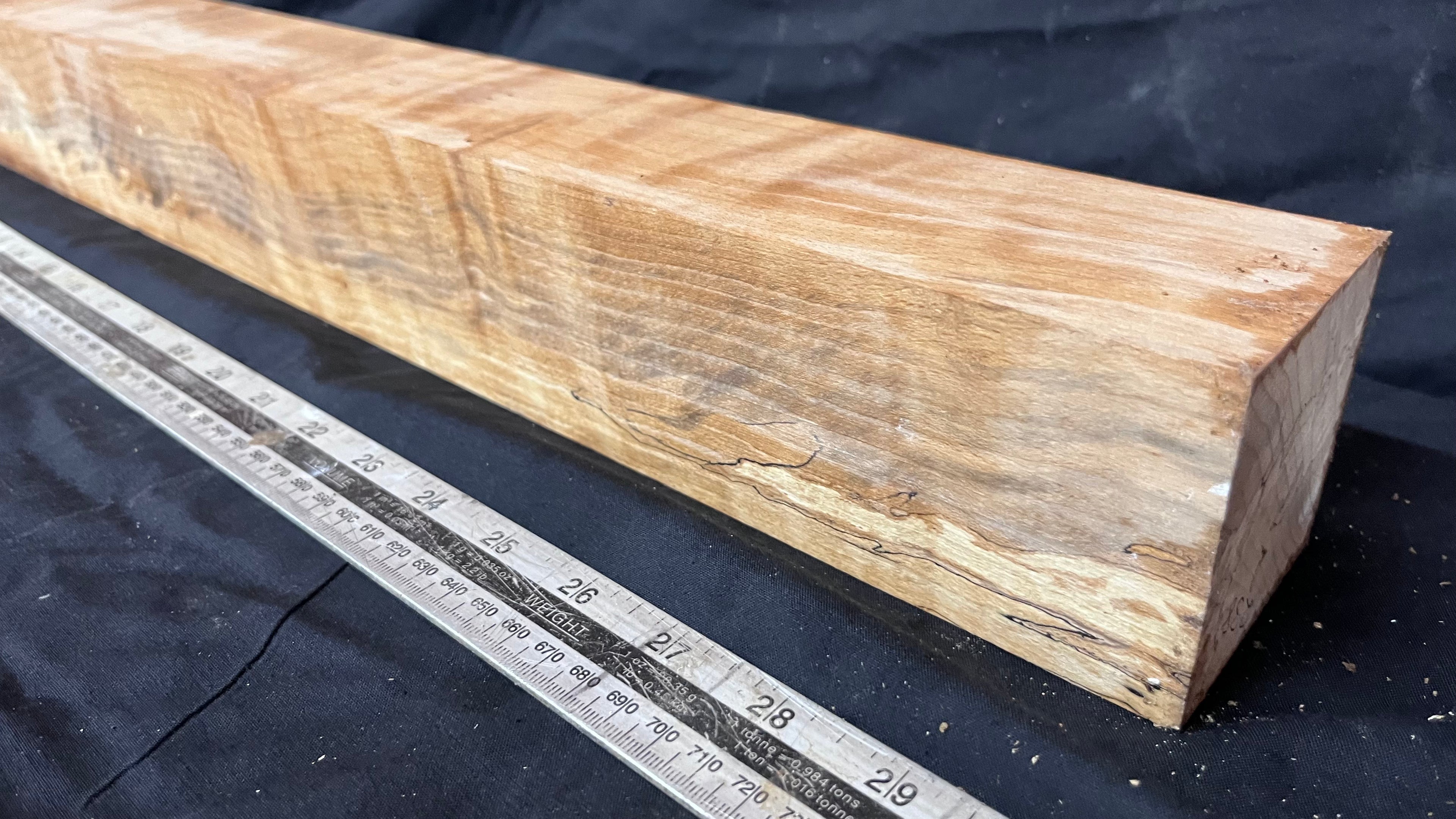 Spalted beech 738 x 67 mm C Grade Wood Turning Blank (238)