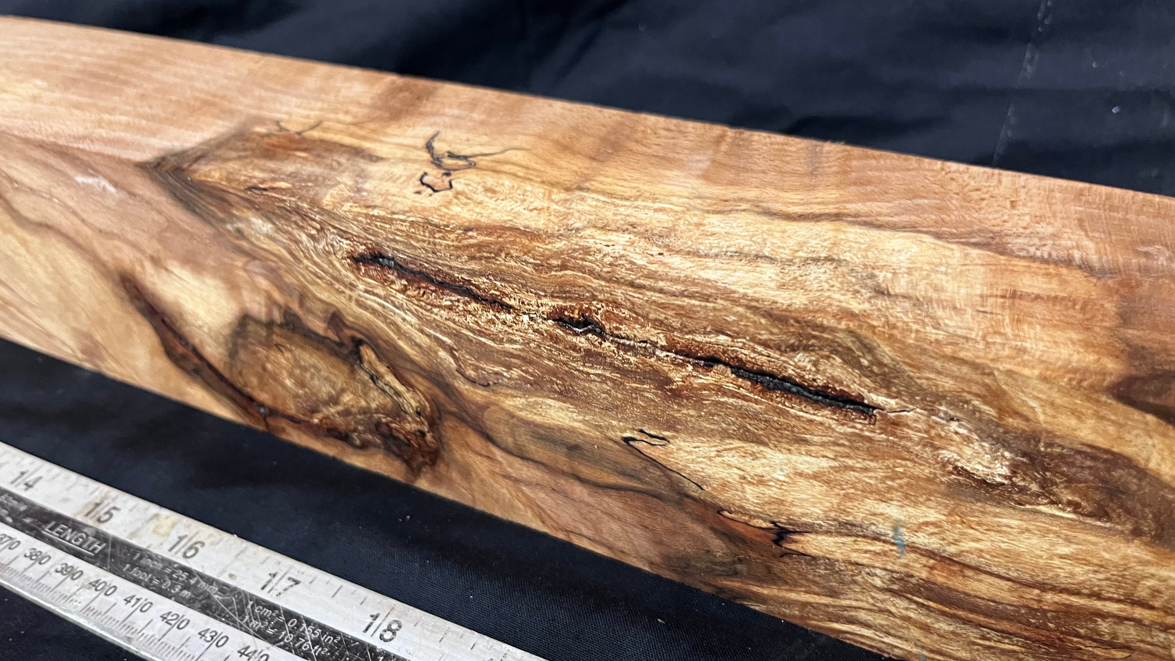 Spalted beech 817 x 68 mm B Grade Wood Turning Blank (240)