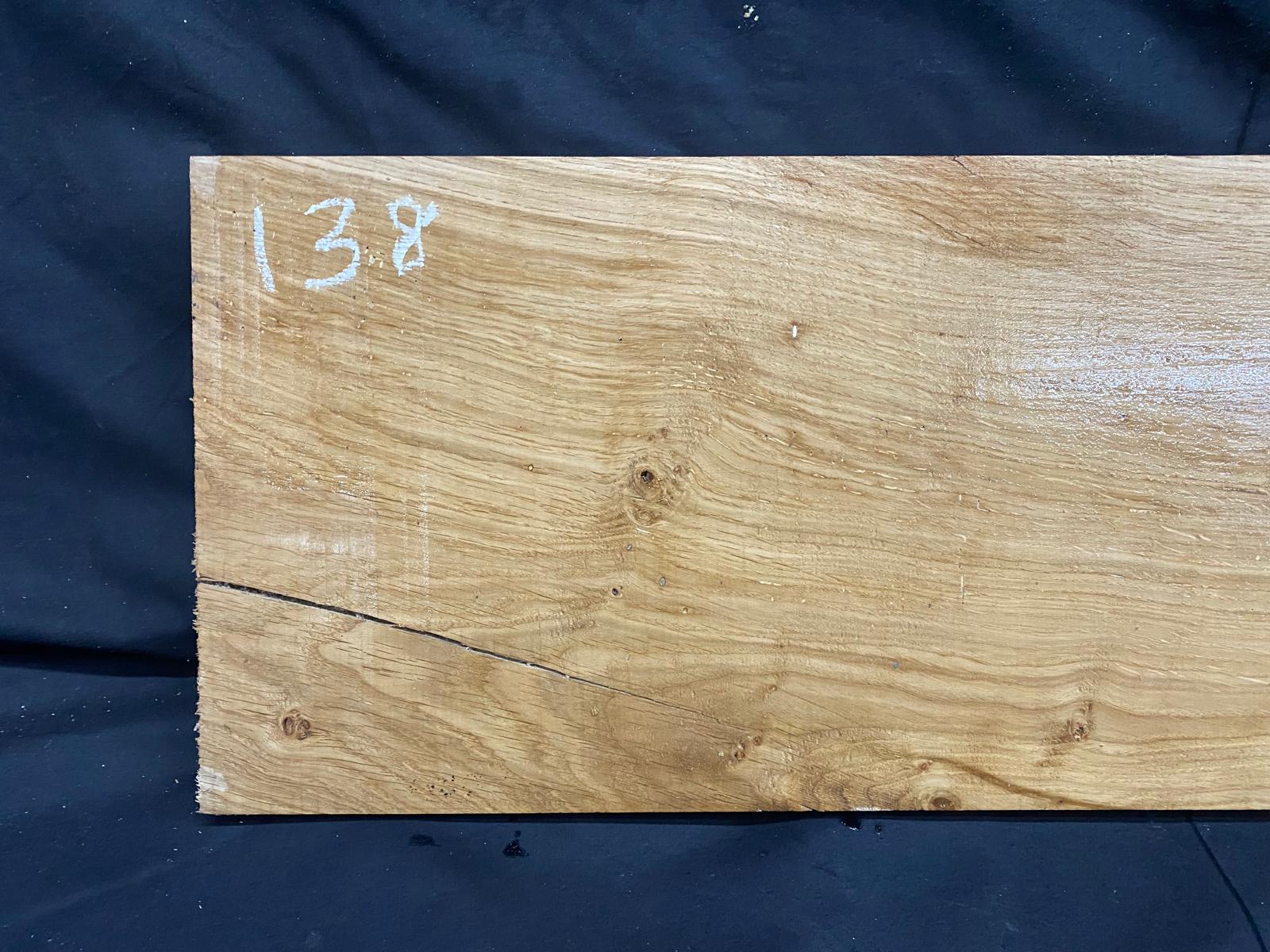 OAK HARDWOOD SHELVING, PLANK, 1417 L x 261 W x 40 D mm (138)