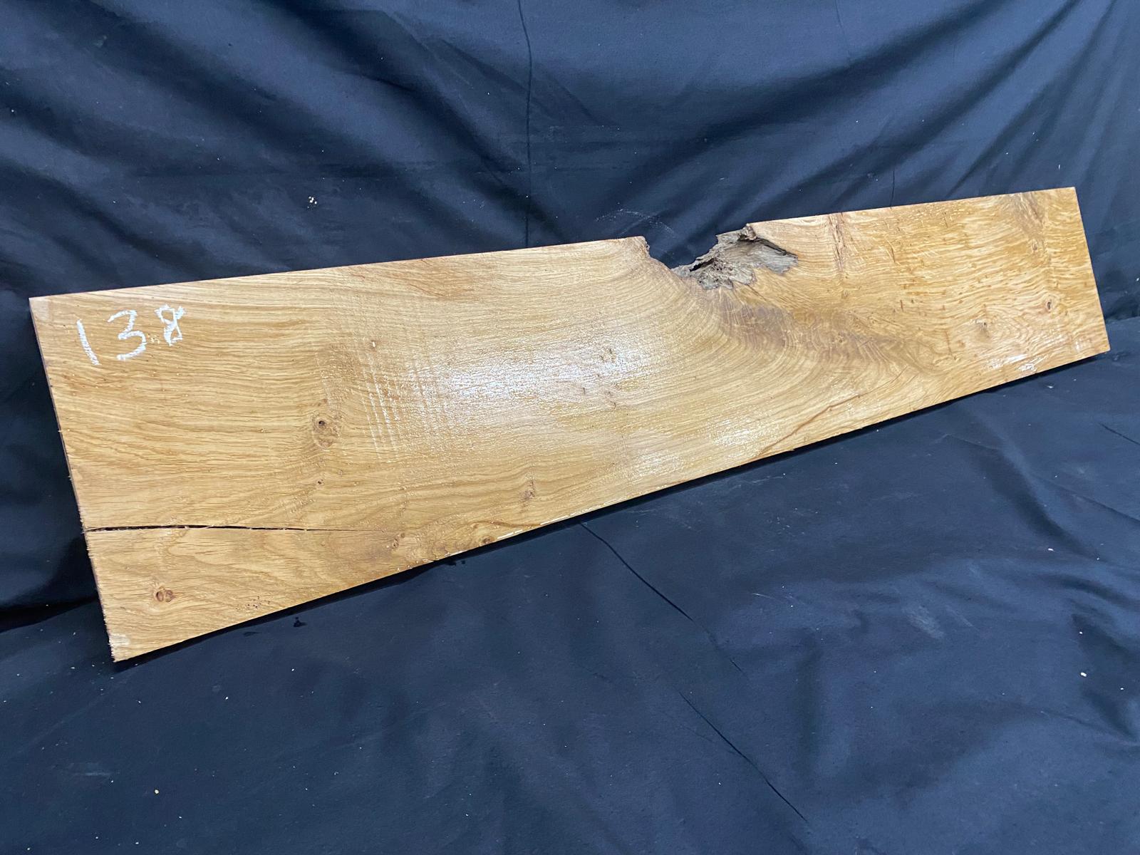 OAK HARDWOOD SHELVING, PLANK, 1417 L x 261 W x 40 D mm (138)