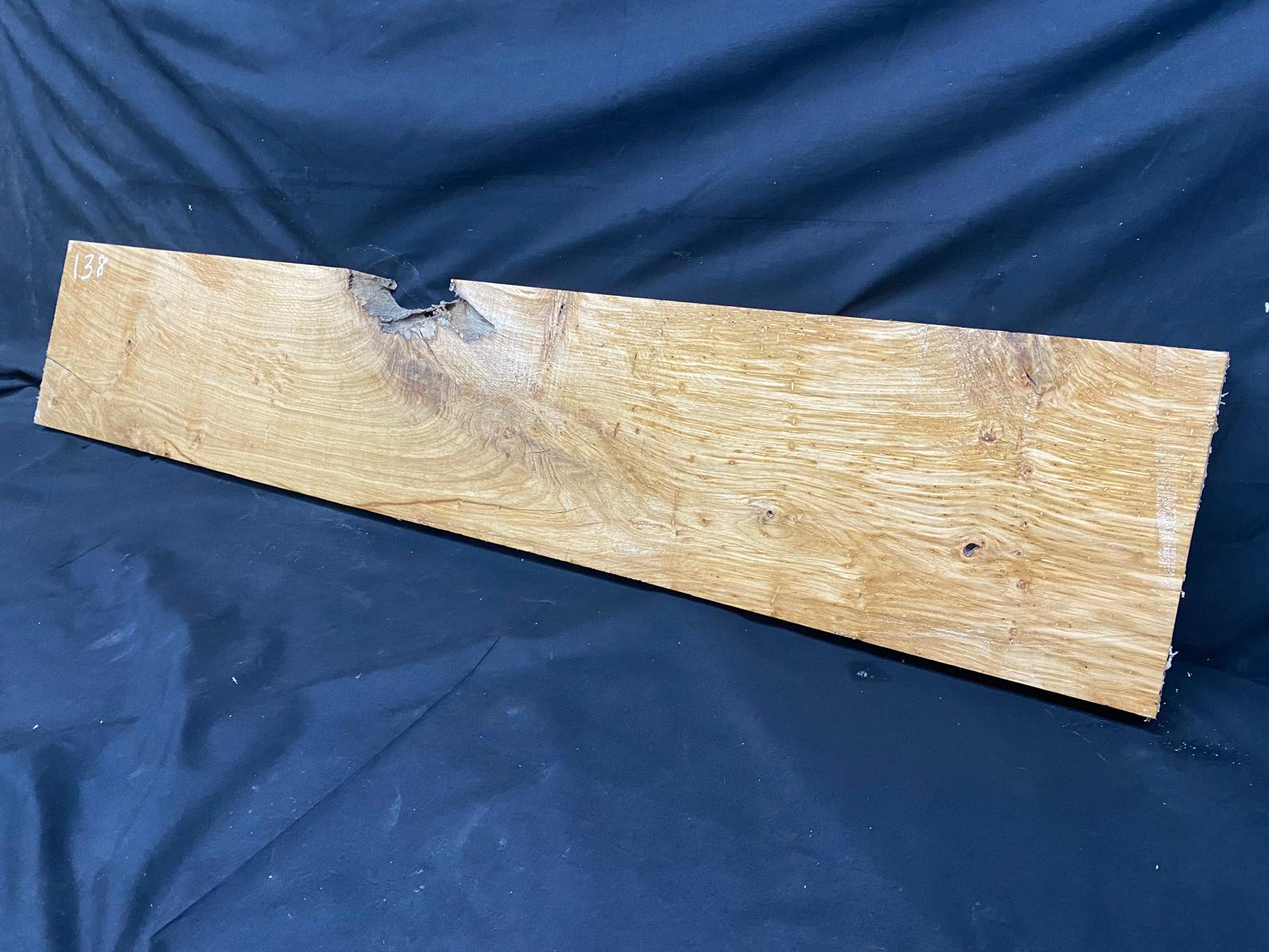 OAK HARDWOOD SHELVING, PLANK, 1417 L x 261 W x 40 D mm (138)