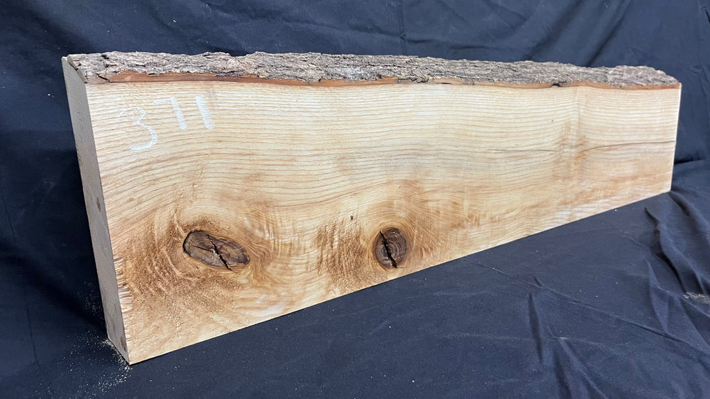 Ash hardwood sill, Floating shelf, mantle, plank 959 L x 267 W x 71 D mm     (371)