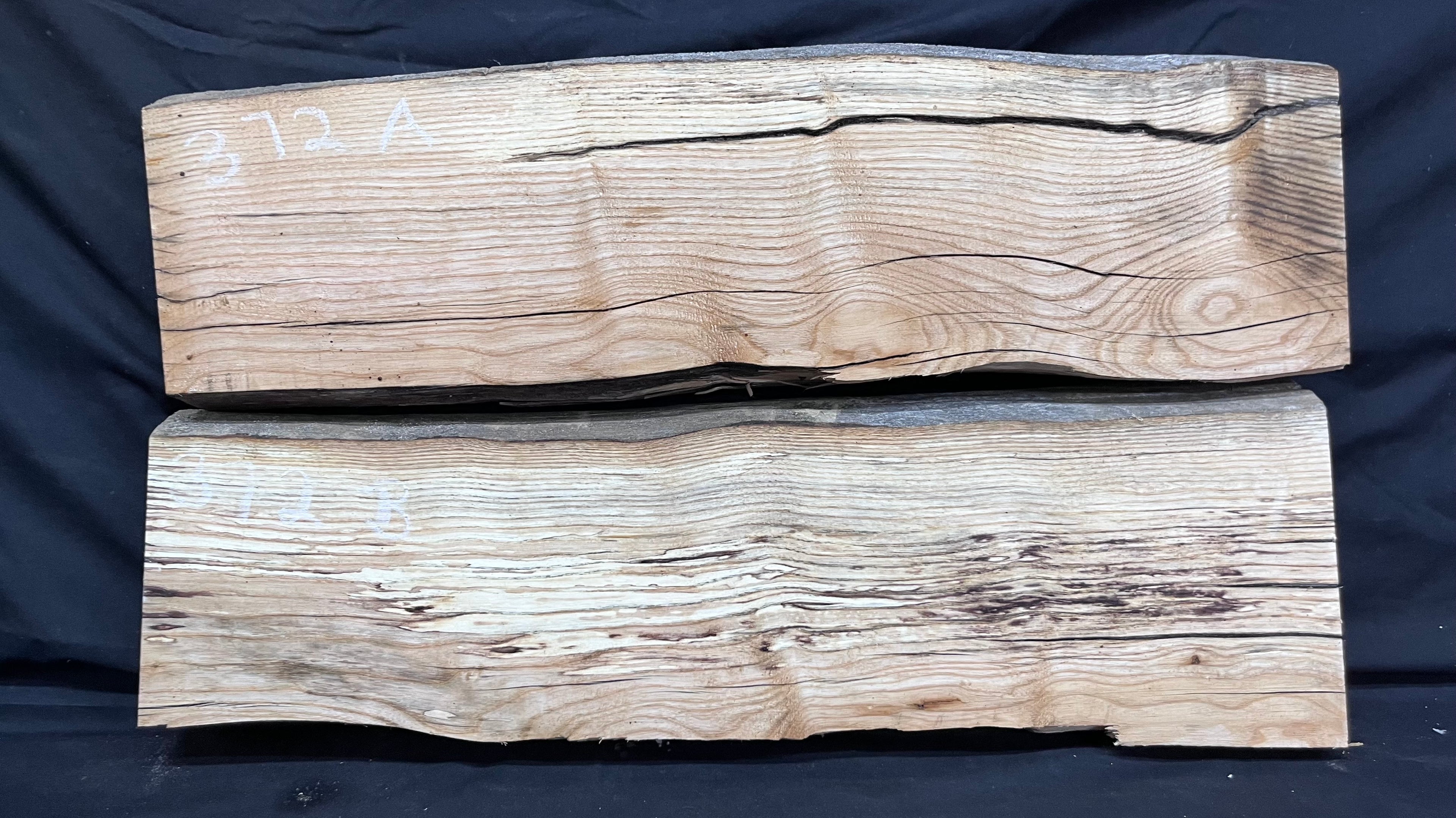 2x Ash resin table blanks, Floating shelf, mantle, planks 669 L x 413 W x 59 D mm     (372)