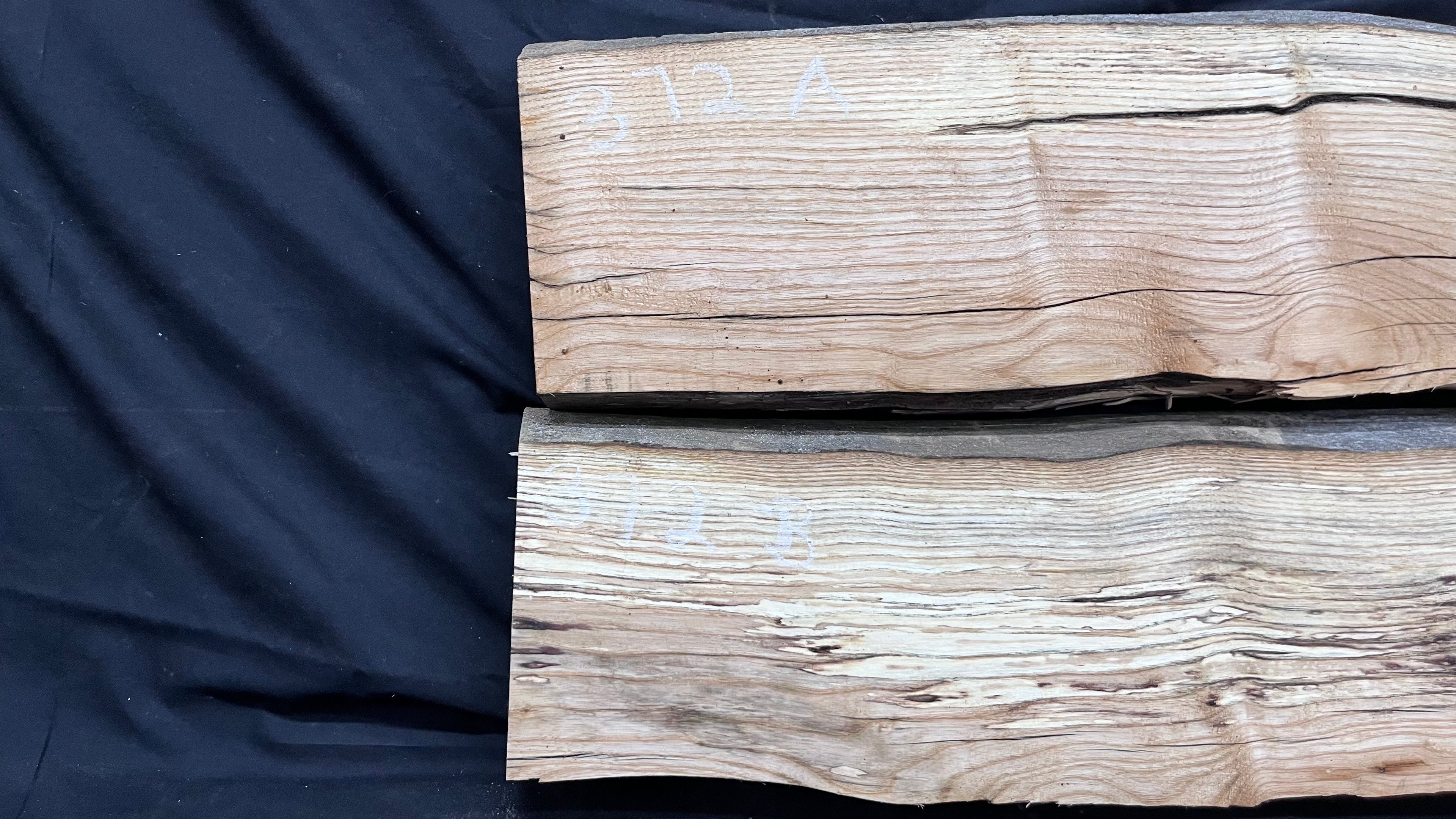 2x Ash resin table blanks, Floating shelf, mantle, planks 669 L x 413 W x 59 D mm     (372)