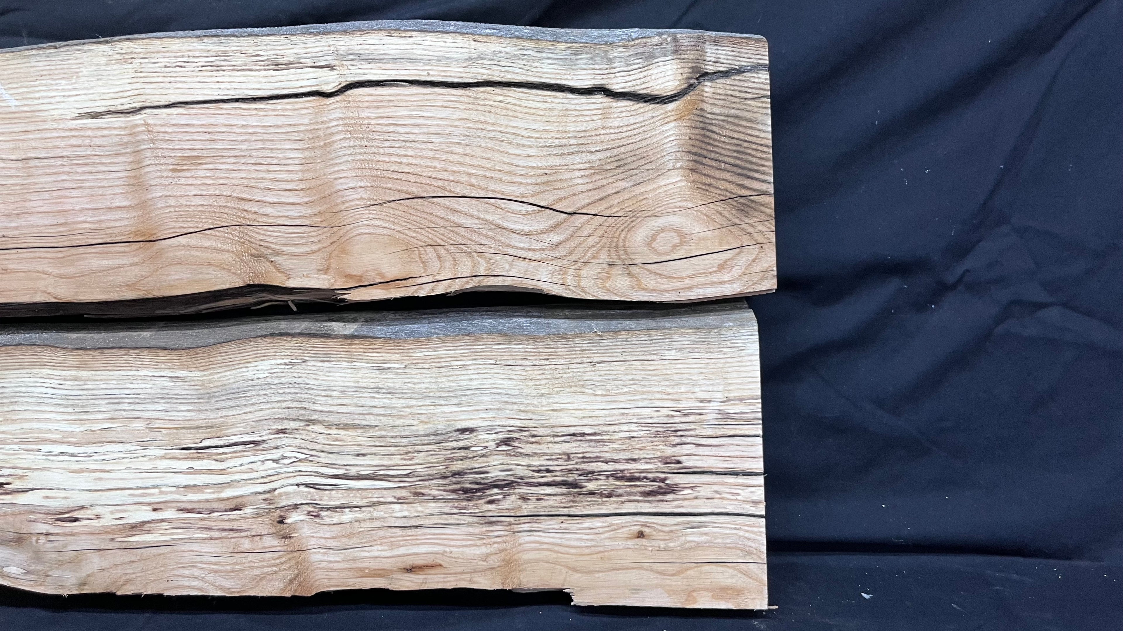 2x Ash resin table blanks, Floating shelf, mantle, planks 669 L x 413 W x 59 D mm     (372)