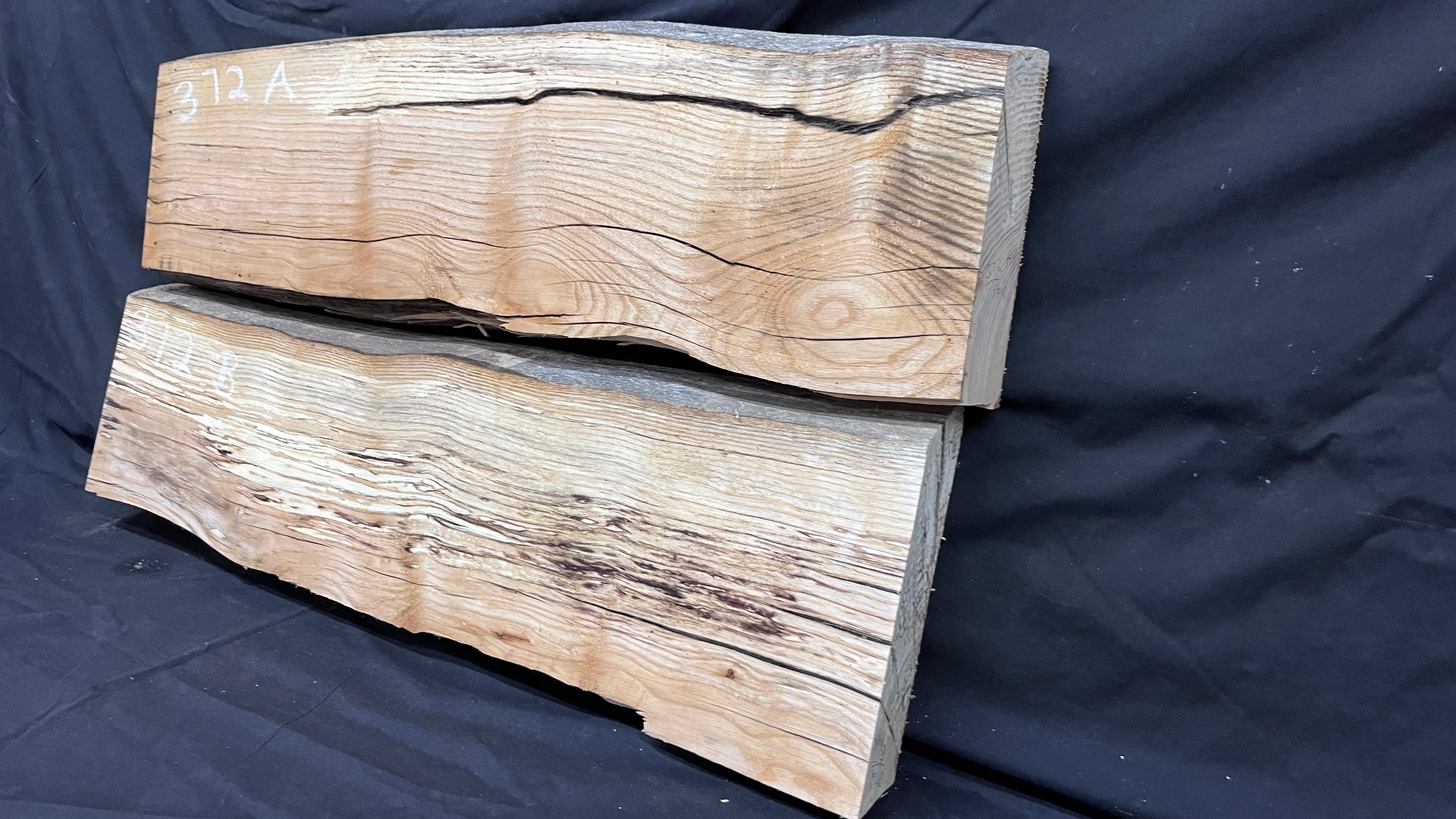 2x Ash resin table blanks, Floating shelf, mantle, planks 669 L x 413 W x 59 D mm     (372)