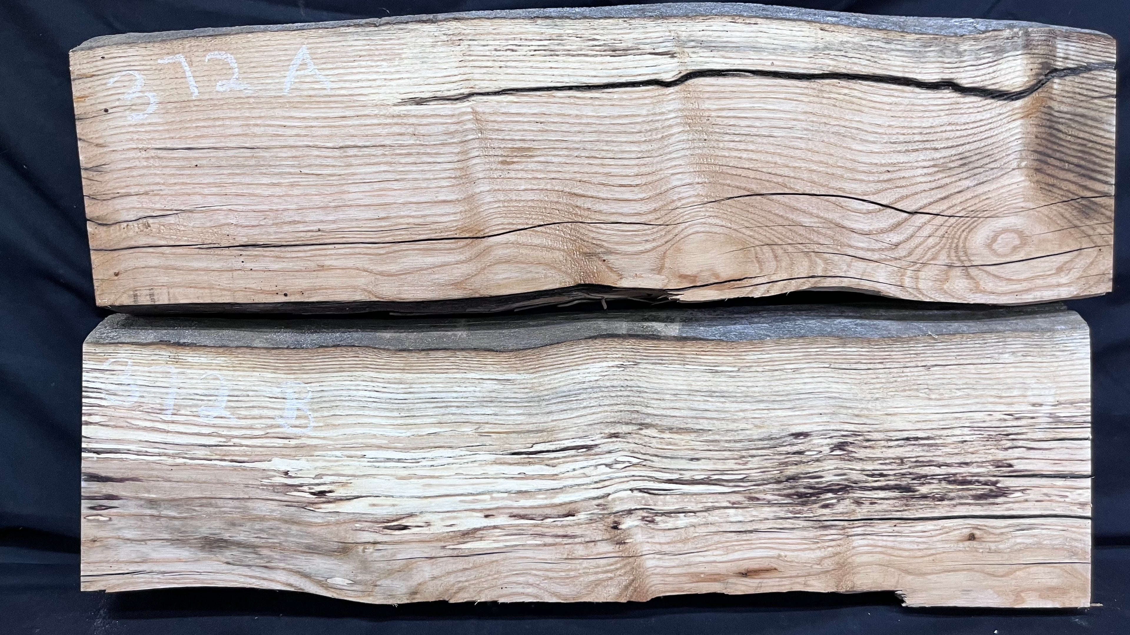 2x Ash resin table blanks, Floating shelf, mantle, planks 669 L x 413 W x 59 D mm     (372)