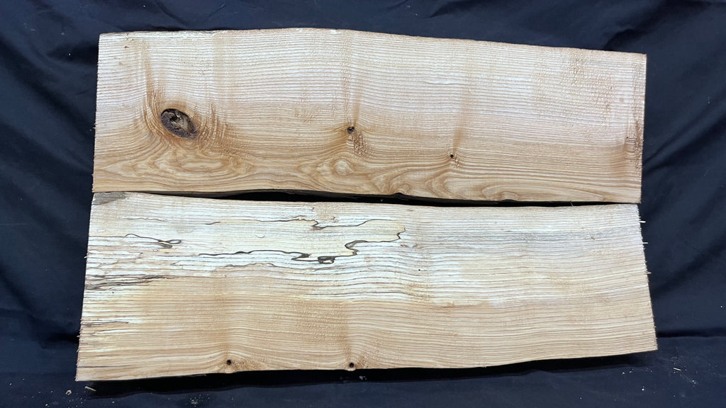 2x Ash resin table blanks, Floating shelf, mantle, planks 669 L x 413 W x 59 D mm     (372)
