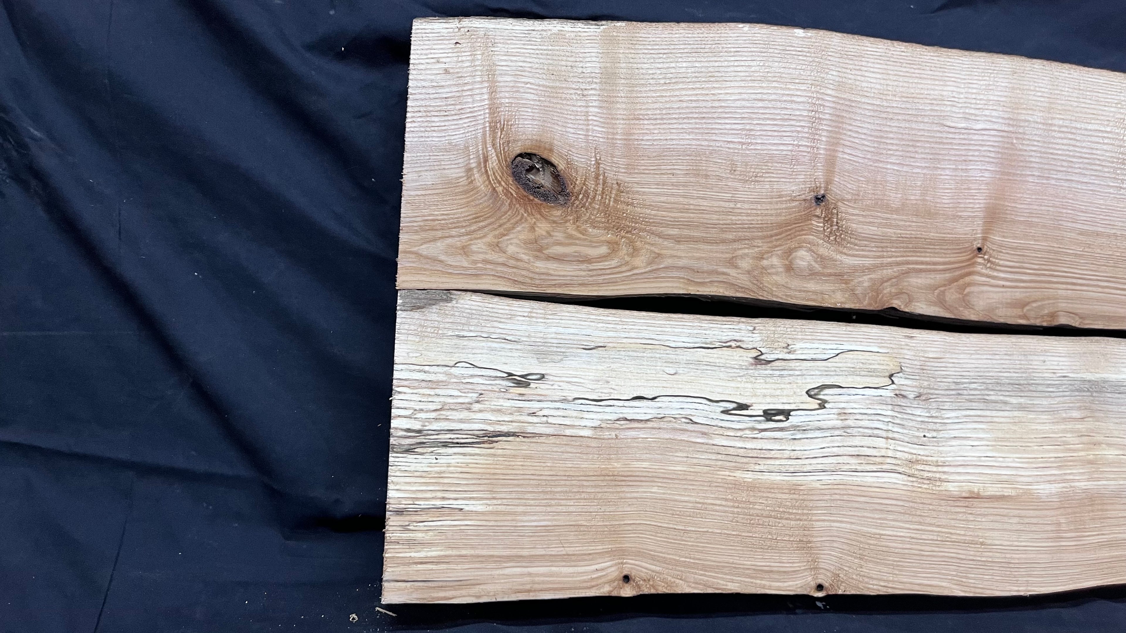 2x Ash resin table blanks, Floating shelf, mantle, planks 669 L x 413 W x 59 D mm     (372)