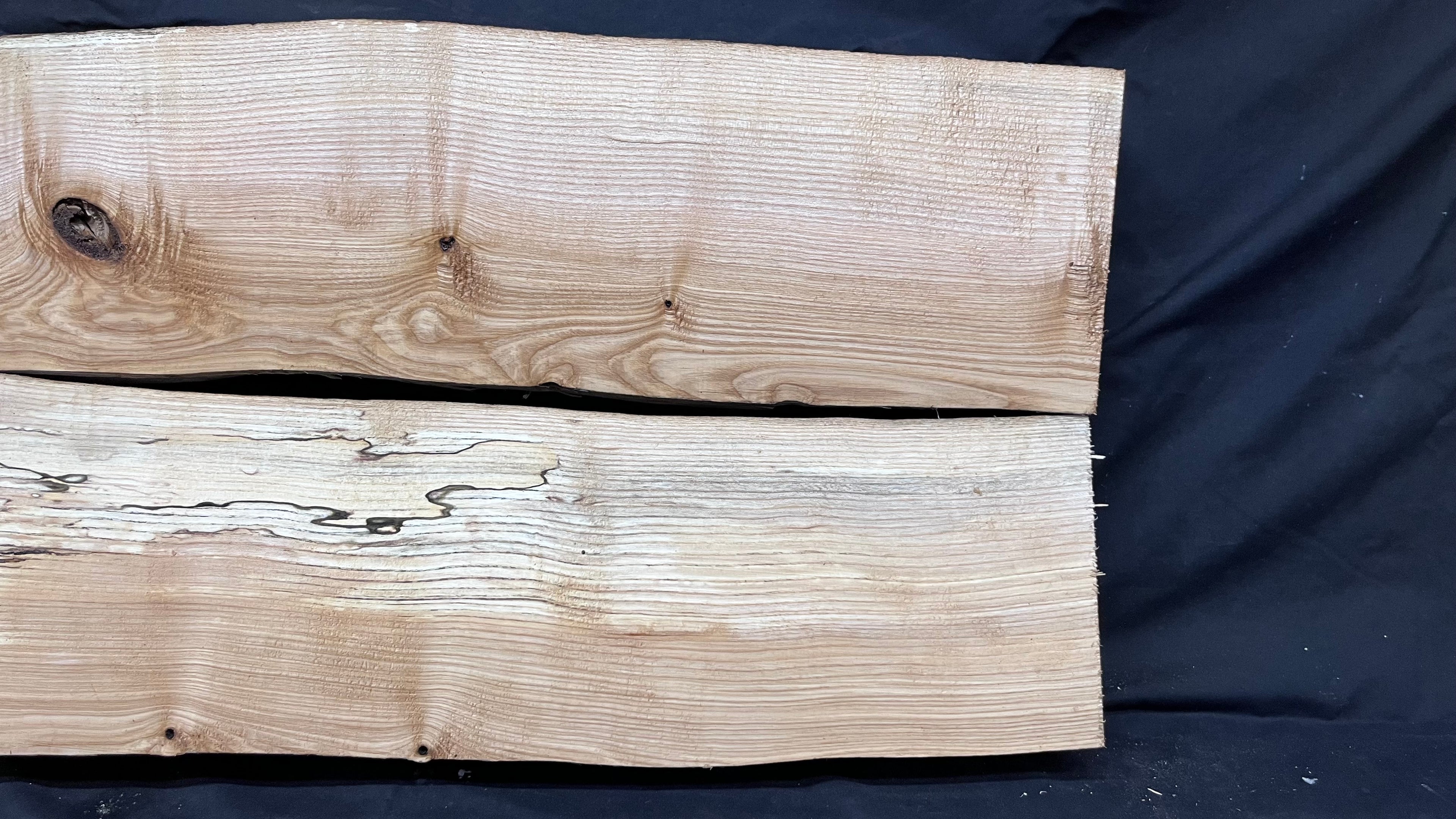 2x Ash resin table blanks, Floating shelf, mantle, planks 669 L x 413 W x 59 D mm     (372)