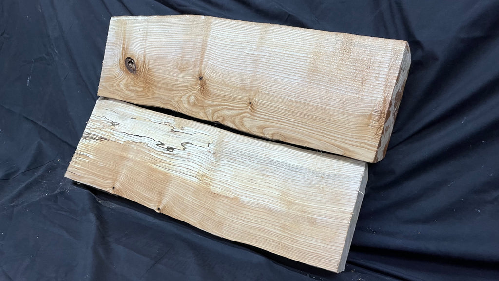 2x Ash resin table blanks, Floating shelf, mantle, planks 669 L x 413 W x 59 D mm     (372)