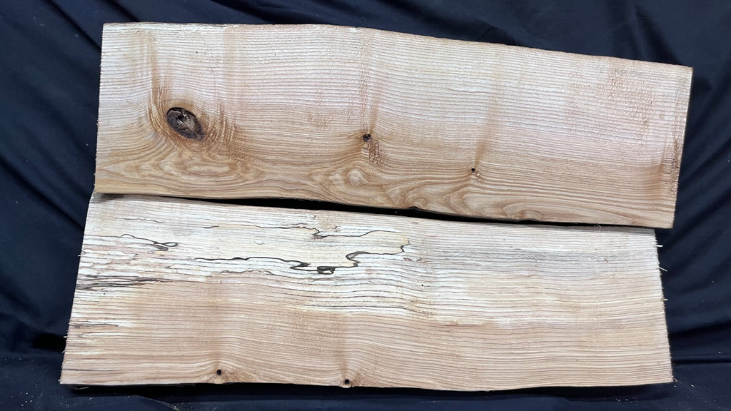 2x Ash resin table blanks, Floating shelf, mantle, planks 669 L x 413 W x 59 D mm     (372)