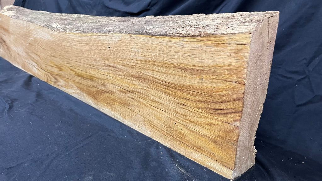 Oak mantle piece, old, reclaimed fire mantle, 1514 L x 300 W x 80 D mm    (373)