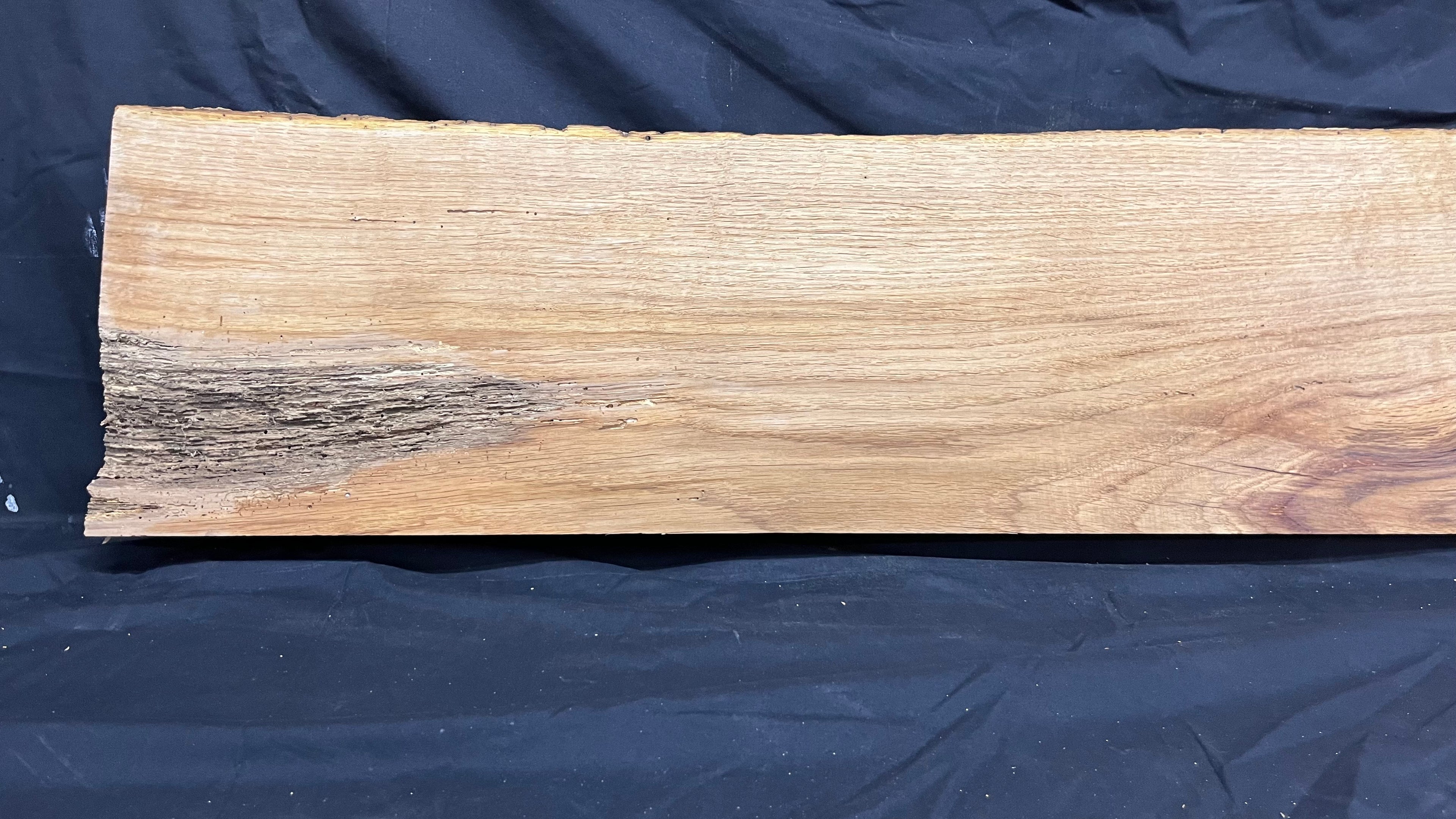 Oak mantle piece, old, reclaimed fire mantle, 1514 L x 300 W x 80 D mm    (373)