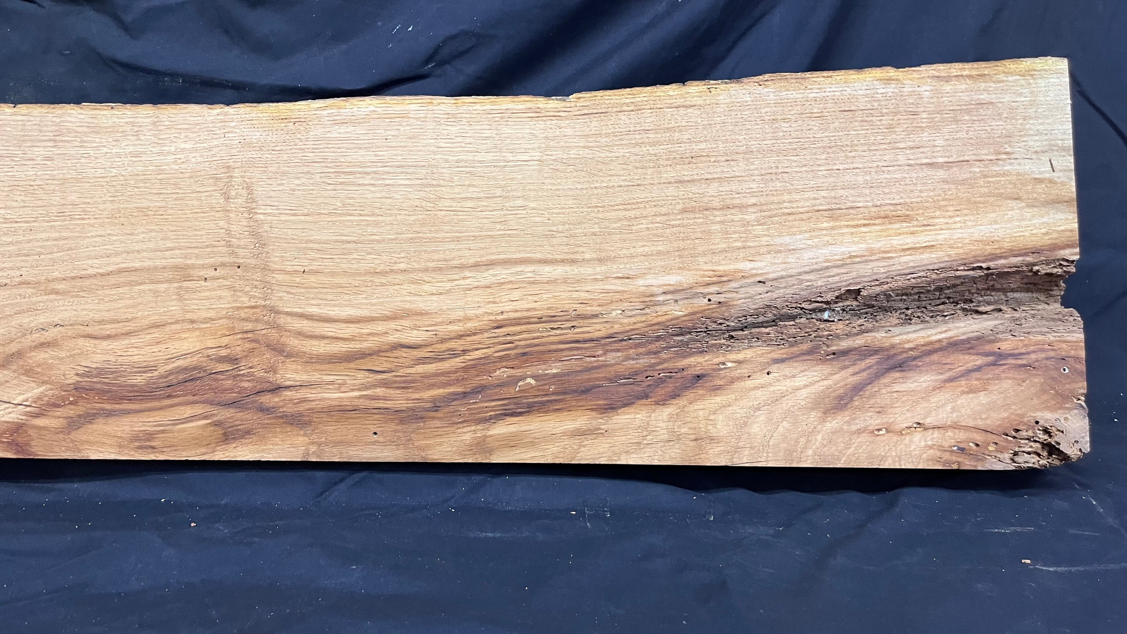 Oak mantle piece, old, reclaimed fire mantle, 1514 L x 300 W x 80 D mm    (373)